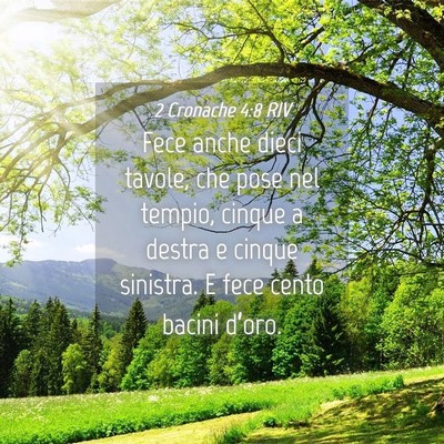 Picture 04 - 2 Cronache 4:8 RIV - Fece anche dieci tavole, che pose nel tempio, - Bible Verse Picture