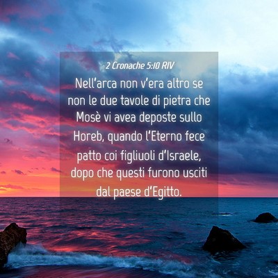 Picture 04 - 2 Cronache 5:10 RIV - Nell’arca non v’era altro se non le due - Bible Verse Picture