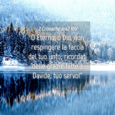 Picture 04 - 2 Cronache 6:42 RIV - O Eterno, o Dio, non respingere la faccia del tuo - Bible Verse Picture