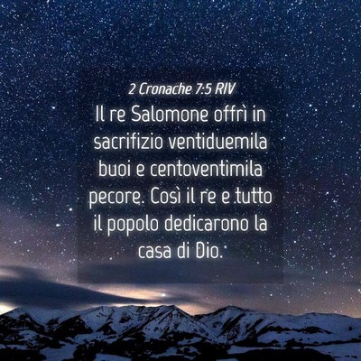 Picture 04 - 2 Cronache 7:5 RIV - Il re Salomone offrì in sacrifizio ventiduemila - Bible Verse Picture