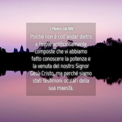 Picture 04 - 2 Pietro 1:16 RIV - Poiché non è coll’andar dietro a favole - Bible Verse Picture