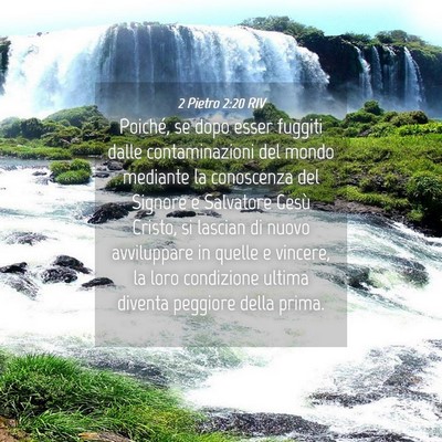 Picture 04 - 2 Pietro 2:20 RIV - Poiché, se dopo esser fuggiti dalle - Bible Verse Picture