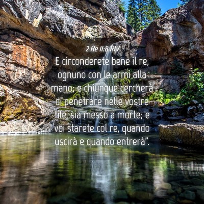 Picture 04 - 2 Re 11:8 RIV - E circonderete bene il re, ognuno con le armi - Bible Verse Picture
