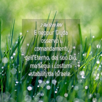 Picture 04 - 2 Re 17:19 RIV - E neppur Giuda osservò i comandamenti - Bible Verse Picture