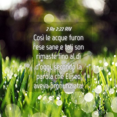 Picture 04 - 2 Re 2:22 RIV - Così le acque furon rese sane e tali son rimaste - Bible Verse Picture
