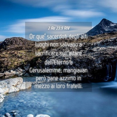 Picture 04 - 2 Re 23:9 RIV - Or que’ sacerdoti degli alti luoghi non - Bible Verse Picture