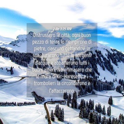 Picture 04 - 2 Re 3:25 RIV - Distrussero le città; ogni buon pezzo di terra - Bible Verse Picture