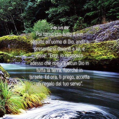 Picture 04 - 2 Re 5:15 RIV - Poi tornò con tutto il suo séguito all’uomo - Bible Verse Picture