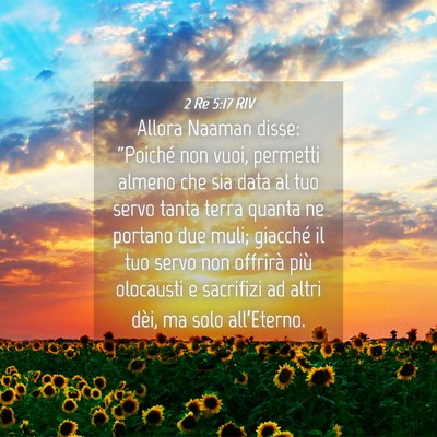 Picture 04 - 2 Re 5:17 RIV - Allora Naaman disse: “Poiché non vuoi, - Bible Verse Picture