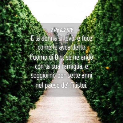 Picture 04 - 2 Re 8:2 RIV - E la donna si levò, e fece come le avea detto - Bible Verse Picture