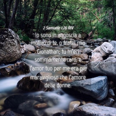 Picture 04 - 2 Samuele 1:26 RIV - Io sono in angoscia a motivo di te, o fratel mio - Bible Verse Picture