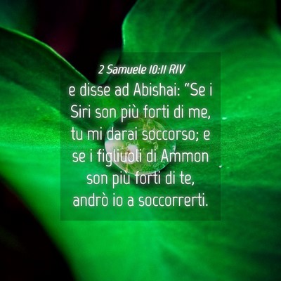 Picture 04 - 2 Samuele 10:11 RIV - e disse ad Abishai: “Se i Siri son più forti - Bible Verse Picture