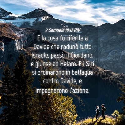 Picture 04 - 2 Samuele 10:17 RIV - E la cosa fu riferita a Davide che radunò tutto - Bible Verse Picture