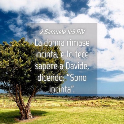 Picture 04 - 2 Samuele 11:5 RIV - La donna rimase incinta, e lo fece sapere a - Bible Verse Picture