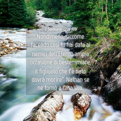 Picture 04 - 2 Samuele 12:14 RIV - Nondimeno, siccome facendo così tu hai data ai - Bible Verse Picture