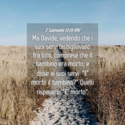 Picture 04 - 2 Samuele 12:19 RIV - Ma Davide, vedendo che i suoi servi bisbigliavano - Bible Verse Picture