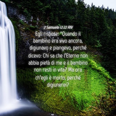 Picture 04 - 2 Samuele 12:22 RIV - Egli rispose: “Quando il bambino era vivo - Bible Verse Picture