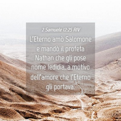 Picture 04 - 2 Samuele 12:25 RIV - L’Eterno amò Salomone e mandò il profeta - Bible Verse Picture
