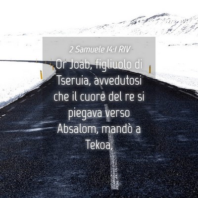 Picture 04 - 2 Samuele 14:1 RIV - Or Joab, figliuolo di Tseruia, avvedutosi che il - Bible Verse Picture