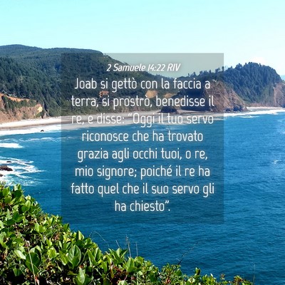Picture 04 - 2 Samuele 14:22 RIV - Joab si gettò con la faccia a terra, si - Bible Verse Picture