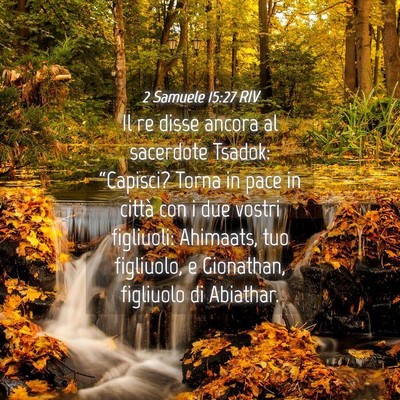 Picture 04 - 2 Samuele 15:27 RIV - Il re disse ancora al sacerdote Tsadok: - Bible Verse Picture