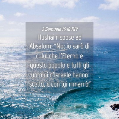 Picture 04 - 2 Samuele 16:18 RIV - Hushai rispose ad Absalom: “No; io sarò di - Bible Verse Picture