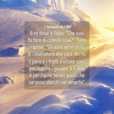 Picture 04 - 2 Samuele 16:2 RIV - Il re disse a Tsiba: “Che vuoi tu fare di - Bible Verse Picture