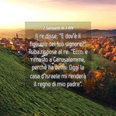 Picture 04 - 2 Samuele 16:3 RIV - Il re disse: “E dov’è il figliuolo del tuo - Bible Verse Picture