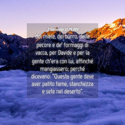 Picture 04 - 2 Samuele 17:29 RIV - del miele, del burro, delle pecore e de’ - Bible Verse Picture