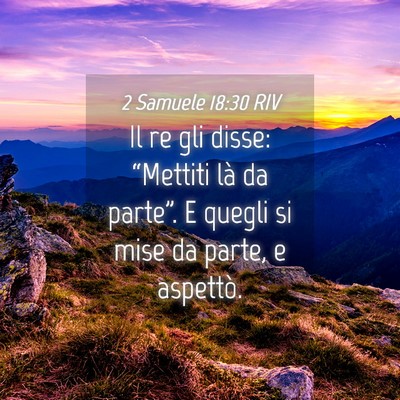 Picture 04 - 2 Samuele 18:30 RIV - Il re gli disse: “Mettiti là da parte”. E - Bible Verse Picture