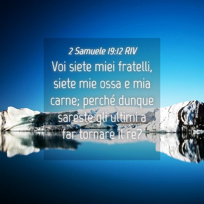 Picture 04 - 2 Samuele 19:12 RIV - Voi siete miei fratelli, siete mie ossa e mia - Bible Verse Picture