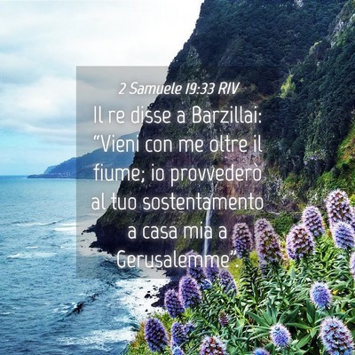 Picture 04 - 2 Samuele 19:33 RIV - Il re disse a Barzillai: “Vieni con me oltre il - Bible Verse Picture