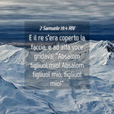 Picture 04 - 2 Samuele 19:4 RIV - E il re s’era coperto la faccia, e ad alta voce - Bible Verse Picture