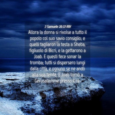 Picture 04 - 2 Samuele 20:22 RIV - Allora la donna si rivolse a tutto il popolo col - Bible Verse Picture