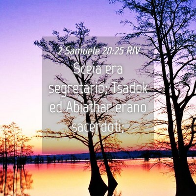 Picture 04 - 2 Samuele 20:25 RIV - Sceia era segretario; Tsadok ed Abiathar erano - Bible Verse Picture