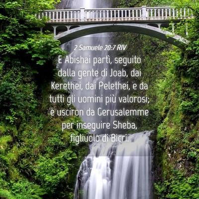 Picture 04 - 2 Samuele 20:7 RIV - E Abishai partì, seguito dalla gente di Joab, - Bible Verse Picture