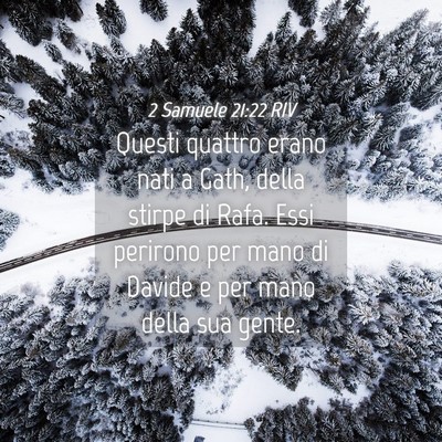 Picture 04 - 2 Samuele 21:22 RIV - Questi quattro erano nati a Gath, della stirpe di - Bible Verse Picture