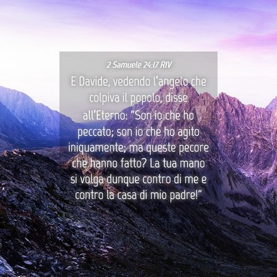 Picture 04 - 2 Samuele 24:17 RIV - E Davide, vedendo l’angelo che colpiva il - Bible Verse Picture