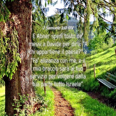 Picture 04 - 2 Samuele 3:12 RIV - E Abner spedì tosto de’ messi a Davide per - Bible Verse Picture