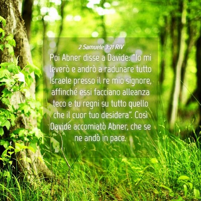 Picture 04 - 2 Samuele 3:21 RIV - Poi Abner disse a Davide: “Io mi leverò e - Bible Verse Picture
