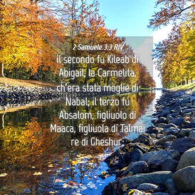 Picture 04 - 2 Samuele 3:3 RIV - il secondo fu Kileab di Abigail, la Carmelita, - Bible Verse Picture