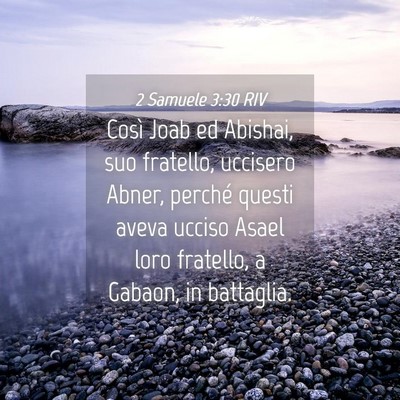 Picture 04 - 2 Samuele 3:30 RIV - Così Joab ed Abishai, suo fratello, uccisero - Bible Verse Picture