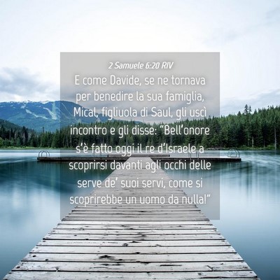 Picture 04 - 2 Samuele 6:20 RIV - E come Davide, se ne tornava per benedire la sua - Bible Verse Picture