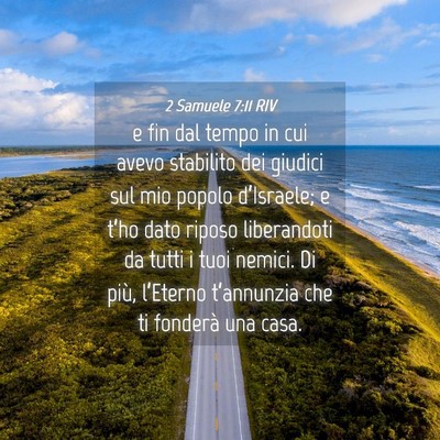 Picture 04 - 2 Samuele 7:11 RIV - e fin dal tempo in cui avevo stabilito dei - Bible Verse Picture
