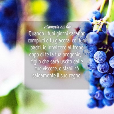 Picture 04 - 2 Samuele 7:12 RIV - Quando i tuoi giorni saranno compiuti e tu - Bible Verse Picture