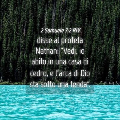 Picture 04 - 2 Samuele 7:2 RIV - disse al profeta Nathan: “Vedi, io abito in una - Bible Verse Picture