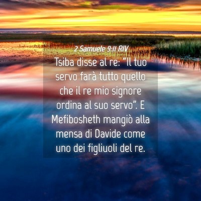 Picture 04 - 2 Samuele 9:11 RIV - Tsiba disse al re: “Il tuo servo farà tutto - Bible Verse Picture