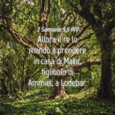 Picture 04 - 2 Samuele 9:5 RIV - Allora il re lo mandò a prendere in casa di - Bible Verse Picture