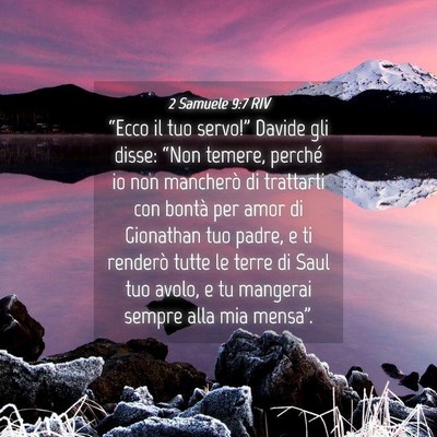 Picture 04 - 2 Samuele 9:7 RIV - “Ecco il tuo servo!” Davide gli disse: “Non - Bible Verse Picture