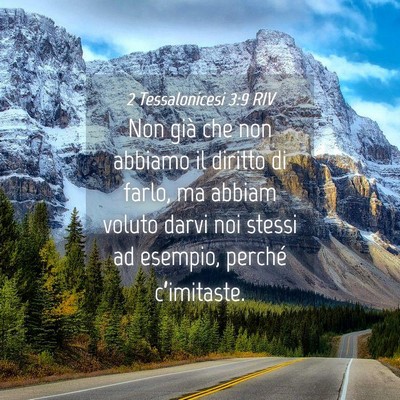 Picture 04 - 2 Tessalonicesi 3:9 RIV - Non già che non abbiamo il diritto di farlo, ma - Bible Verse Picture